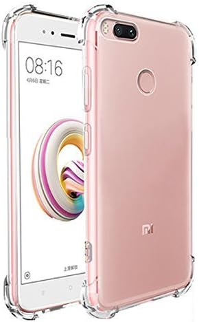 Anti-Shock Flexible Protective Shockproof Hybrid Protection Back Cover with Bumper Corners for Xiaomi Mi A1 (Transparent)