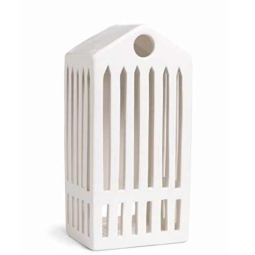 Kähler Urbania - Portavelas de cerámica, 9,5 x 20 cm, Color Blanco