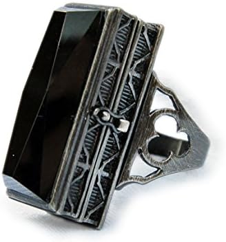 Poison Coffin ring with BLACK ONYX .Large and Heavy with extra lock. Great for small keepsakes. Most impressive!