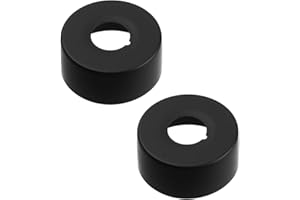 Cozylkx 2er-Pack Edelstahl Wasserhahn Dekor Rohrabdeckungen Wandflansch Rohrlochabdeckungen Rosette, Schwarz,66x25x30mm