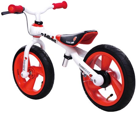 JD Bug - Bicicleta Infantil sin Pedales, con Freno, Color Blanco y Rojo