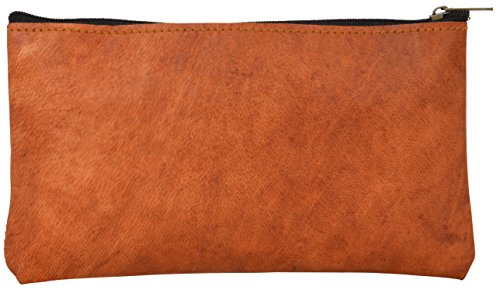 Gusti Leder nature “Lucy“ Schminktasche Kosmetiktasche Kulturtasche Geldbörse Geldtasche Dokumentenmäppchen Kosmetik Tasche Utensilientasche Reisebeutel Ziegenleder Vintage Braun A137b - 7