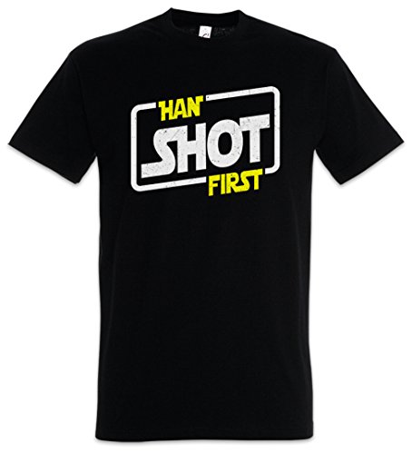 Urban Backwoods Han Shot First Hommes T-Shirt Noir Taille 3XL