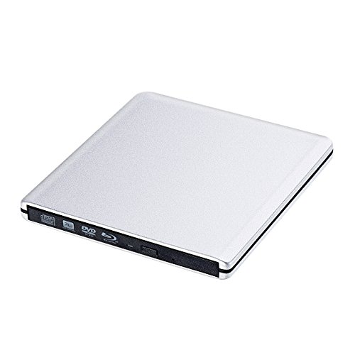 TOPELEK BLU-Ray Lector Grabadora de BD CD DVD Unidad Externa S  per-Slim Port  til con USB 3 0 con Capacidad de Correcci  n de Errores y Reducci  n de Ruido para Mac OS Windows 10 8 7 Vista SE 98 Linux