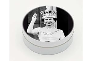 BONBONPRINT Boîte Personnalisée | Boîte de Bonbons saveur Miel | Reine d’Angleterre Elizabeth II | | Famille Royale d’Angleterre (Le salut à la foule)