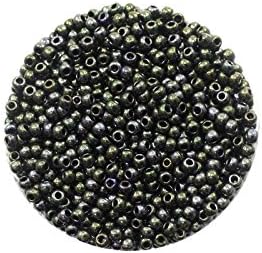 Toho – 10g Toho Seed Beads Approximately Japanese Glass Seed Beads 11/0 2,1 mm, Shades of Green, Glass, 23 TR89 Metallic Moss