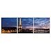 Produktbild Lo+DeModa Paris Night Bild Triptychon, Polyester/Paulownia, Mehrfarbig, 40 x 40 x 1.2 cm