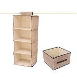 Blueidea® 6 Bolsillos Soporte Grande Claro Armario del Monedero Bolso del Organizador Almacenaje Colgantes Beige