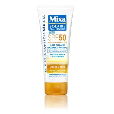 Mixa Solaire Peau Sensible - Lait Solaire Tolérance Optimale SPF 50 - 200 ml