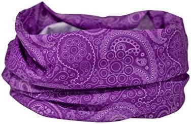 PURPLE PAISLEY CLASSIC DESIGN Multifunctional Headwear Neck warmer - Skiing, Running, Cycling