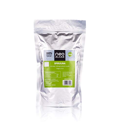 Polvere di Spirulina 100% naturale | Adatto per i vegani | Origine della microalga Spagna | neospirulina 500 grammi