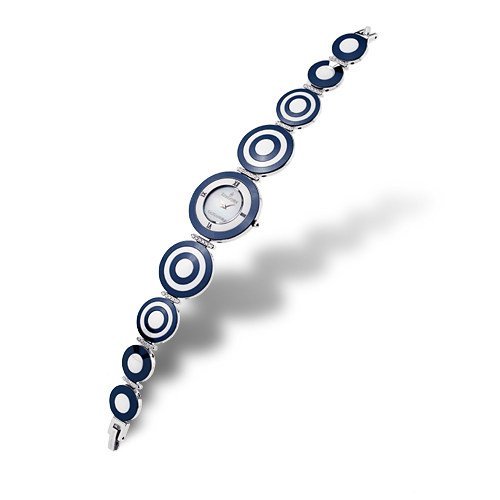 Kronsegler Cassandra Keramik Schmuckbanduhr Azur-Weiss Kronsegler Cassandra Keramik Schmuckbanduhr Azur-Weiss