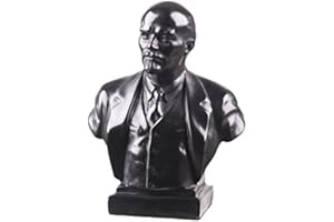 DANILA-SOUVENIRS Radziecki rosyjski lider ZSRR Vladimir Lenin kamień biust statuetka rzeźba 18 cm czarny