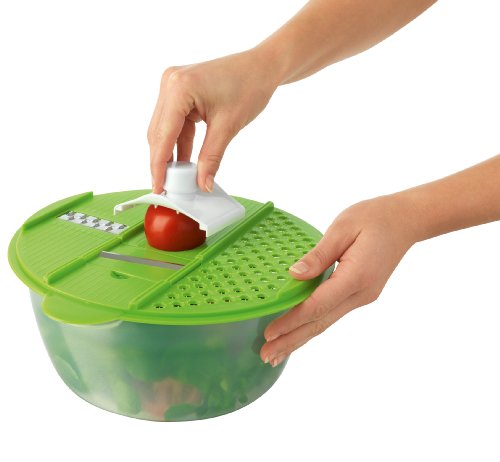 TV unser Original 05128 maxxcuisine Salat-Set Deluxe mit 4 Reibeinsätzen und 2 Deckeln - 4