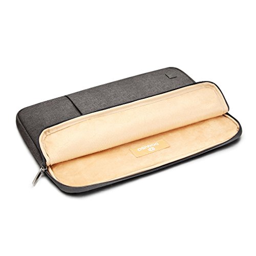 DOMISO 12.5″ Laptop Sleeve Vertikalen Stil Wasserabweisend Laptop Sleeve Case Bag Hülle Schutzhülle Notebook Tasche Schutzabdeckung für 13 Zoll MacBook Air, Ultrabook Netbook Tablet (dunkelgrau) - 4