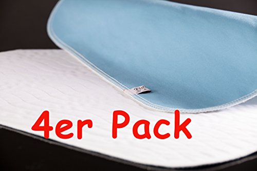 !4er PACK Castejo Inkontinenzunterlage 90x75cm blau/grün o. blau/weiß CA3302/C Inkontinenzauflage waschbar nur 1xPorto - 4