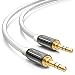 Produktbild deleyCON 0,5m Klinkenkabel 3,5mm AUX Kabel Stereo Audio Kabel Klinkenstecker gerade für PC Laptop Handy Smartphone Tablet KFZ HiFi-Receiver weiß
