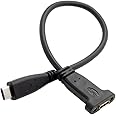 CY USB-C USB 3.1 Type-C with Screw Hole Panel Mount Male to Female Data Extension Cable