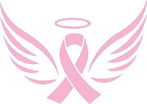 Cancer Ribbon With Angel Wings Svg