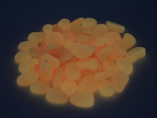 Leuchtsteine Leuchtende Deko Steine 250g ca.80 Steine Orange 1,5-3,0 cm