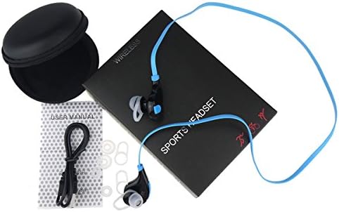 Bluetooth 4.1 +EDR Headset Wireless Sport Gym Running Stereo In-Ear Earphones with Microphone (Blue)
