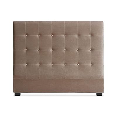 Menzzo Tête de lit Luxor 140cm Velours Taupe