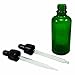6 Pcs Refillable Serum Pipette Drop Bottles Wholesale Green Glass Eye Dropper Bottles Aromatherapy Essential Oils 5 ml Empty Bottles