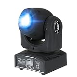 dmx light show  lixada DMX-512 RGBW Projektor Beleuchtung von Bühne Lyre LED Mini 9/11 Kanäle Gobo Pattern beweglicher Light Strobe Profi Sprachsteuerung Automatische für Weihnachten Party Disco Show