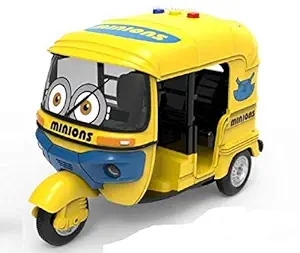 Fun Value Unbreakable Pull Along Back Car Friction Power Toy Vehicle Push and Go Crawling Toys Baby Toddler Toys for Kids,Toys for Girls,Boys Baby Toys for Kids 3 Years,Auto Rikshaw