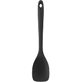 U-Taste Silicone Spatula Spoon, Heat Resistant 312&deg;C Black | Seamless Flexible Rubber Tongue for Cooking, Mixing and Baking f