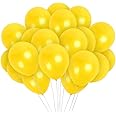 Vail Creations Made in India 12 inch HD Metallic Finish Balloons for Birthday/Anniversary Party Decoration… (Yellow, Pack of 50)