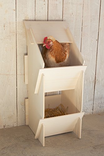 Kerbl 73005 Hühner Legenest aus Holz, unmontiert, 30 x 35 x 83 cm - 3