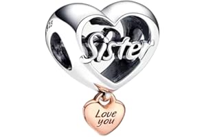 PHCLASY Mamá Charm compatibles collar de pulsera Zirconia 925 en forma de corazón de plata esterlina regalo para el Día de la madre para mujeres