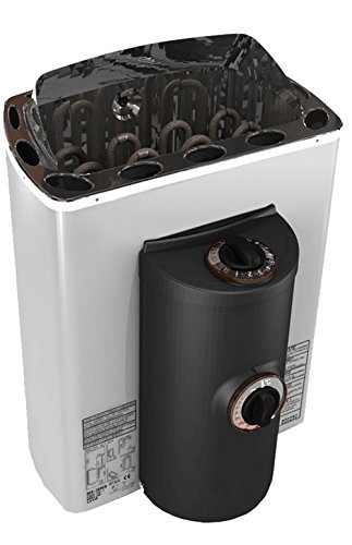 Well Solutions Saunaofen Mini 3,6kW, 230 V integrierte Steuerung vorne, Außenmantel Edelstah… - 2