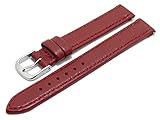 Meyhofer Uhrenarmband Neuss Easy-Click 14mm dunkelrot Hirsch-Leder genarbt abgenäht My2fcml2022