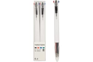 tigratigro] 4 Colori penna gel a Scatto,(0.5mm,nero+blu+verde+rosso) per ufficio e Scuola (48Pezzi)