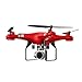 Produktbild sh5h RC Quadcopter mit 120 Grad HD Weitwinkelobjektiv Kamera, mamum Weitwinkel Objektiv HD Kamera Quadcopter RC Drone WiFi FPV Live Hubschrauber Hover Einheitsgröße rot
