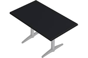 ‎GGMMÖBEL GGMMÖBEL WERZA | Werzalit Tischplatte | Schwarz | B:T 120 x 70 cm | Topalit Tischplatte