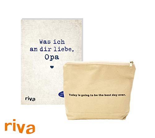 Preisvergleich Produktbild Riva was ich an dir Liebe, Opa + stylischen Buchbeutel