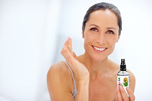 Rosenwasser Toner | Verwendet als Anti -Aging Gesichtsreiniger und Feuchtigkeitspflege für trockene, fettige, empfindliche, sonnengeschädigte Haut und Haar | Stimuliert die Kollagenbildung, minimiert Akne, Mitesser, Pickel, Poren und Falten | 100 ml - 2