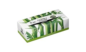 Le Cheeky Panda 100% bambou Facial Tissue Flat Box, Lot de 80 mouchoirs