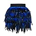 Produktbild Xmiral Rock Damen Künstlich Feather A-Linie Cosplay Minirock Weihnachten Halloween Party Leistung kostüm(XL,Blau)