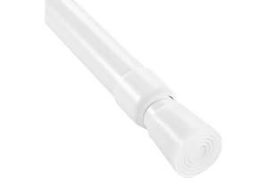 Youyijia Curtain Poles, Extendable Curtain Poles, 103-190cm Net Curtain Rod, Shower Curtain Pole, Extendable No Drill Adjustable Tension Rod Telescopic Voile Tension Pole Shower Rail Curtain Pole
