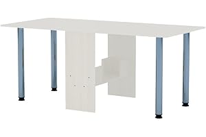 Rodnik Esstisch 174 x 80 x75 cm - ausklappbar - weiß - Klapptisch - Tisch klappbar - Bürotisch - Funktionstisch