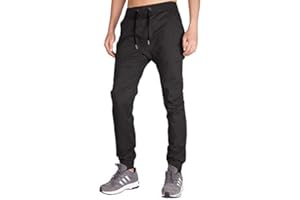 ITALYMORN Joggers Pantaloni Sportivi da Uomo Jogging Cotone Tuta vestibilità Slim