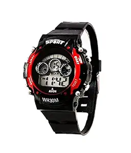 Multi Color Digital Ligth Watch for Children Red