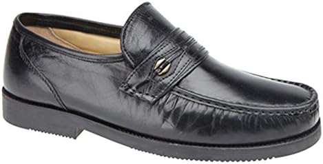 Mens Black Leather Extra Wide Fit Shoes Sizes 7 to 12 (10)
