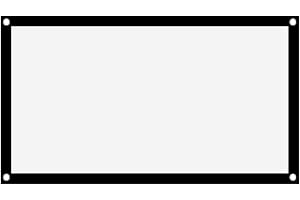 WEIYIROTY Pantalla de ProyeccióN - 16: 9 HD Plegable Sin Arrugas Pantalla del Proyector al Aire Libre Pantalla de Cine Cortina del Proyector para Cine en Casa Oficina Fiesta Aula(60in)