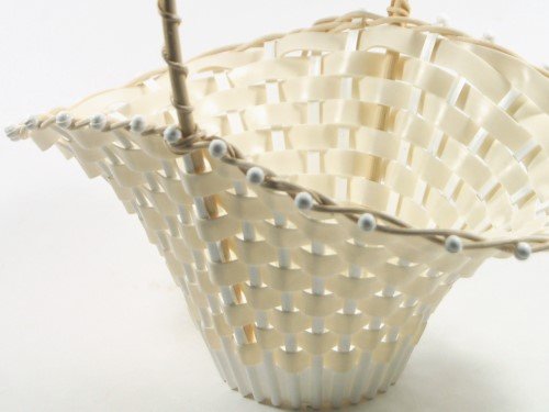 SET – 4 Stück Blumenkinderkörbchen Biedermeierkorb CREME GROSS, ca. 24 x 17 cm, Blumenkorb - 2