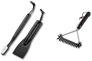 Weber 6202 Reinigungsset für Gas-Grill 2teilig & 6494 Dreiseitige Grillbürste , 30 cm